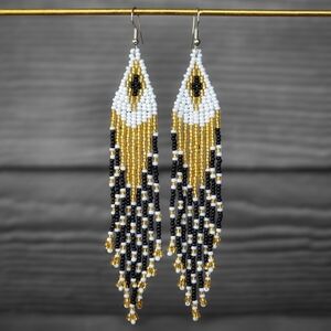 Dita Boho Fringe Earrings Beaded Handmade Southwestern Jewelry Boheme